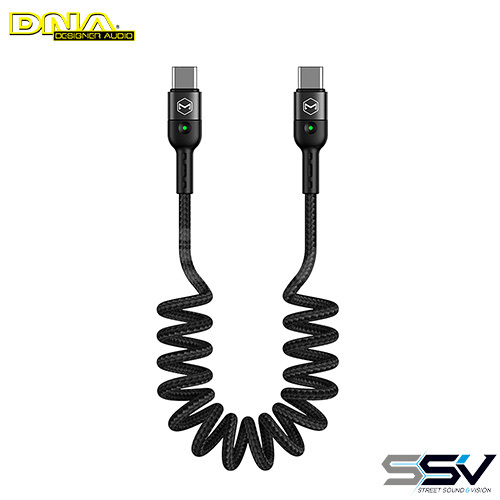 DNA MCA7860 Type-C To Type-C Coiled PD USB Lead 1.8m