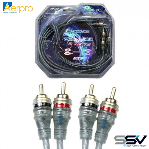 Aerpro MX120 maxcor 1.2m rca lead 2m - 2m