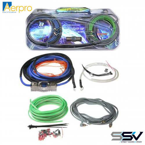 Aerpro MX28 maxcor 8awg 2ch amp install kit