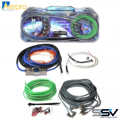 Aerpro MX48 maxcor 8awg 4ch amp install kit