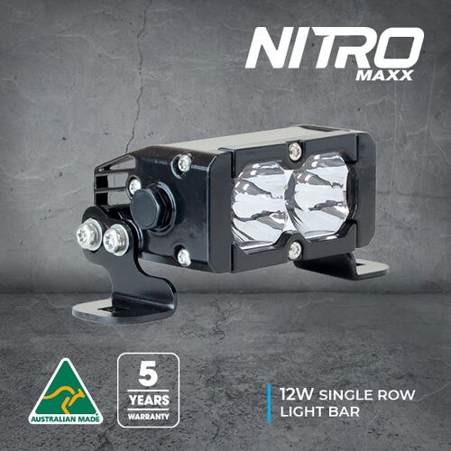 Ultra Vision NM12SSLB Nitro Maxx 12W 4″ Single Row Light Bar 5700K Spot 