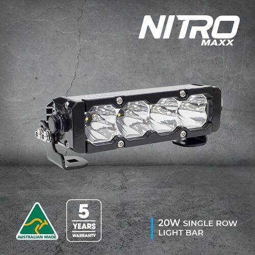 Ultra Vision NM20SSLB Nitro Maxx 12W 4″ Single Row Light Bar 5700K Spot Beam