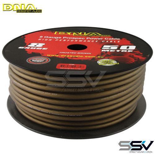 DNA PC8B 8 Gauge Power Cable Frosted Brown 50 Mtr