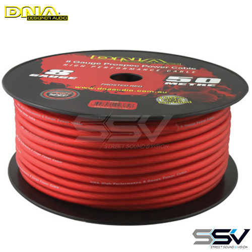 DNA PC8R 8 Gauge Power Cable Frosted Red 50 Mtr