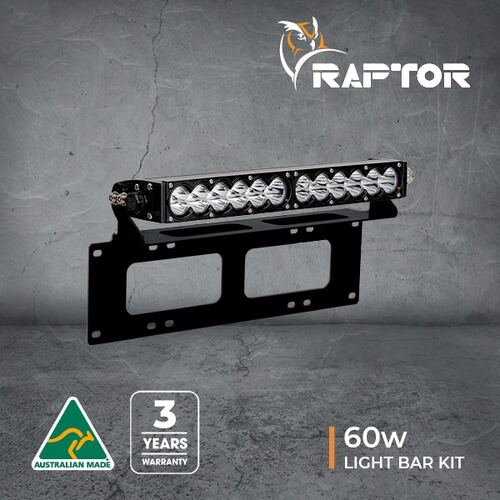 Ultra Vision RAP060NPKIT4v2/B Raptor 60 LED 14.5″ Light Bar Number Plate Kit Colour 4000K