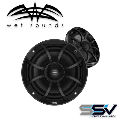 RECON 6 | Wet Sounds High Output Component Style 6.5" Marine Coaxial Speakers BLACK