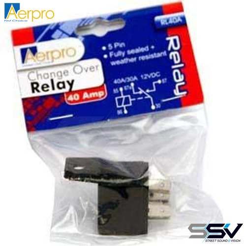 Aerpro RL40A 40a 5 pin change over relay