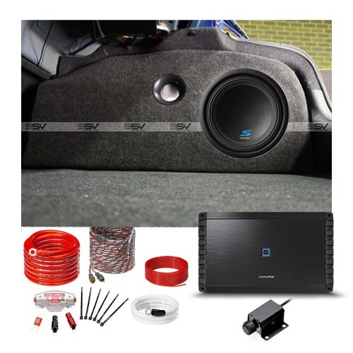 Alpine S-W12D4 Ported Subwoofer 12 inch box & Amplifier Package to suit Holden VE - VF Sedan