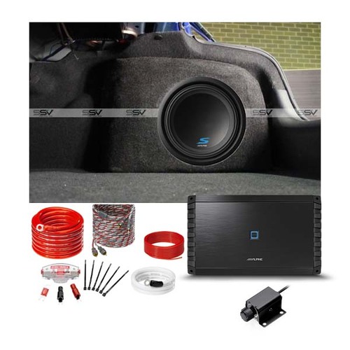 Alpine S-W12D4 Sealed Subwoofer 12 inch box & Amplifier Package to suit Holden VE - VF Sedan