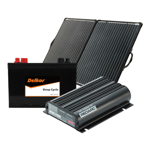 Dual Battery Setup with Portable Folding Solar Panel Bundle