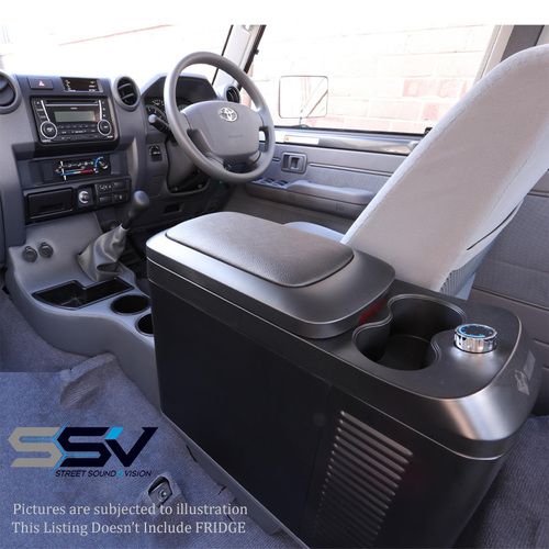 Full Length Grey Fridge Console Excluding bushman fridge to suit 79 Series Land Cruiser Single Cab (Mid 2016+)