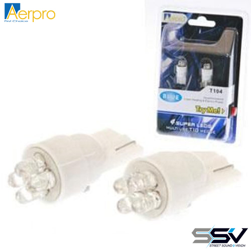 Aerpro T104B 4 x LED T10 Globe Blue