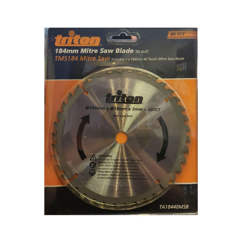 Triton Tool 40 Tct Tungsten Tip 184mm 71/4" Precision Circular Saw Blade