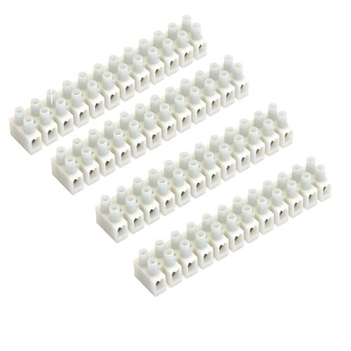 4pack  X 10mm² 12 Way Nylon Terminal Blocks 50A 300VAC