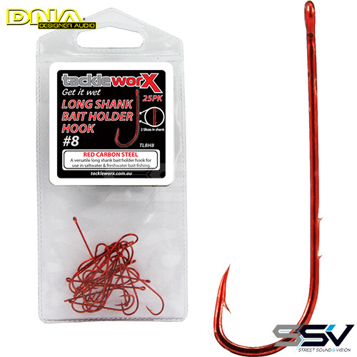 DNA TLBH8 Long Shank Bait Holder Hook #8 - 25 Pack