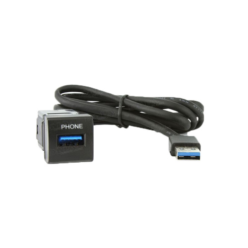 DNA TOYUSB04-1M USB3.0 Socket To USB Plug To Suit Small Square Switch Sockets In Toyota Vehicles