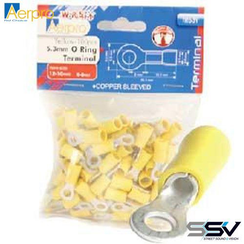 Aerpro TR53Y 53mm o ring terminal yellow