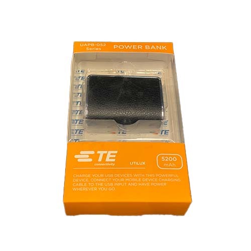 TE Connectivity UTILUX 5200 mAh Power Bank - BLACK