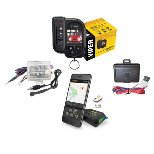 Viper Premium Security & Tracking Bundle - 2-Way OLED, Audio Glass Break, Tilt Motion Sensor, & 4G GPS Tracking