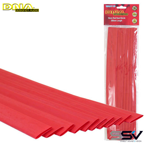 DNA WAH116 Heat Shrink Red 16mm - 10 Pack