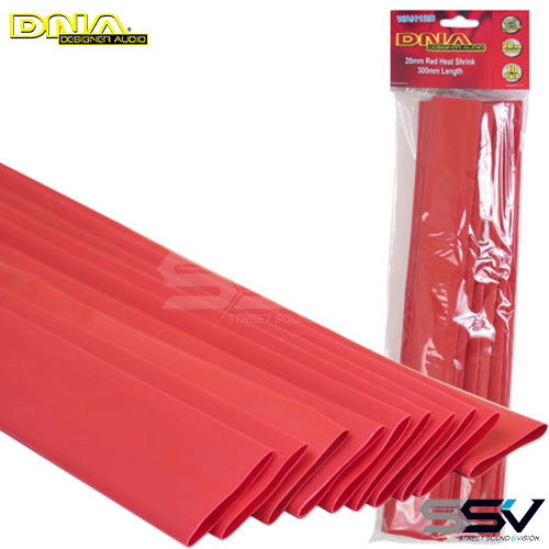 DNA WAH120 Heat Shrink Red 20mm - 10 Pack