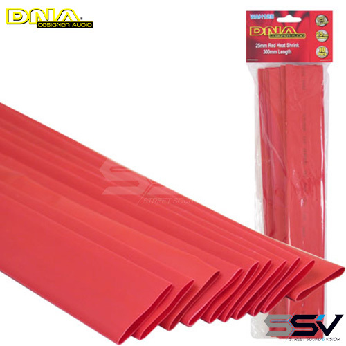 DNA WAH125 Heat Shrink Red 25mm - 10 Pack