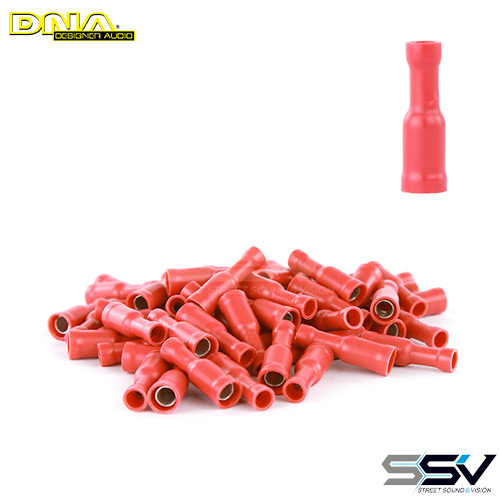 DNA WCI018 4mm Red Female Bullet Single Grip 100 Pk