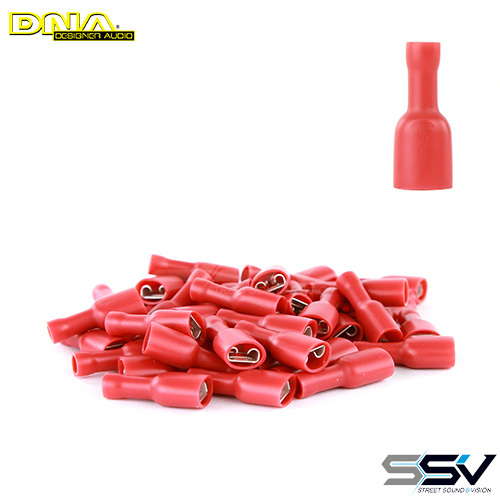 DNA WCI073 6.4mm Red Insul Term Single Grip 100Pk