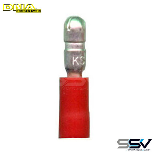 DNA WCI117 4mm Red Male Bullet 100 Pack