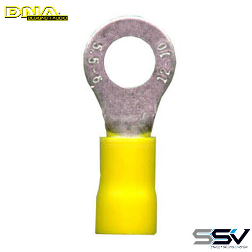 DNA WCI140 6.5mm Yellow Ring Terminal - 100 Pack