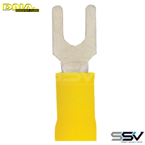 DNA WCI145 4.3mm Yellow Fork Terminal 100 Pack