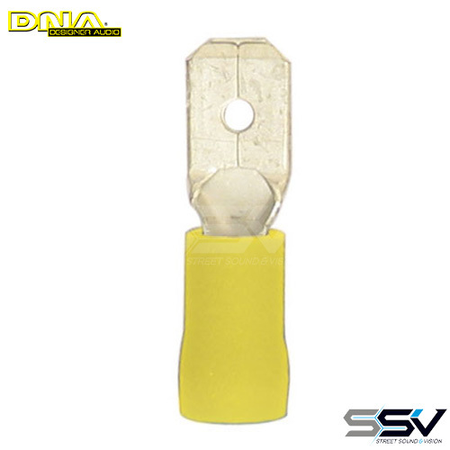 DNA WCI187 6.4mm Male Spade Yellow Terminal 100 Pk