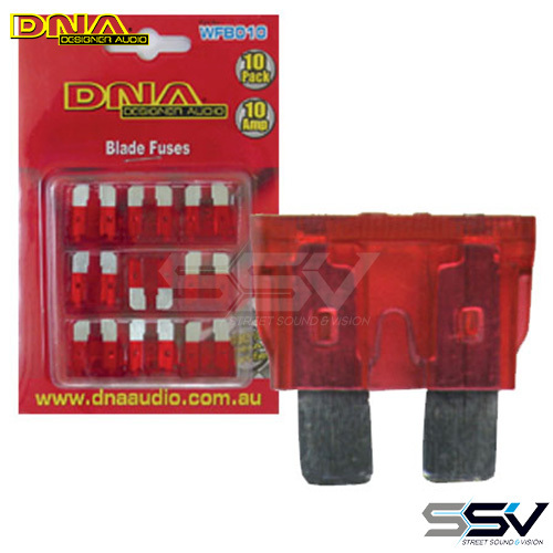 DNA WFB010 10 Amp Blade Fuse - 10 Pack