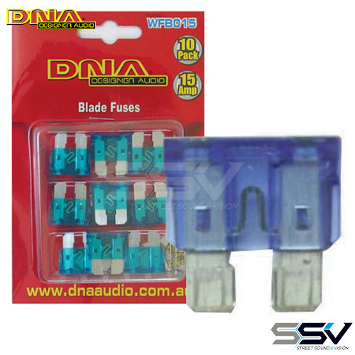 DNA WFB015 15 Amp Blade Fuse - 10 Pack