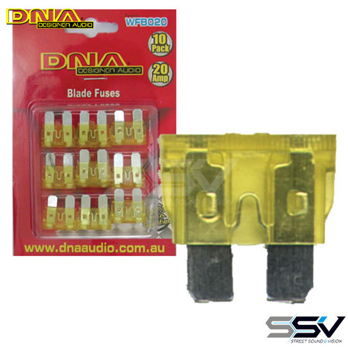 DNA WFB020 20 Amp Blade Fuse - 10 Pack