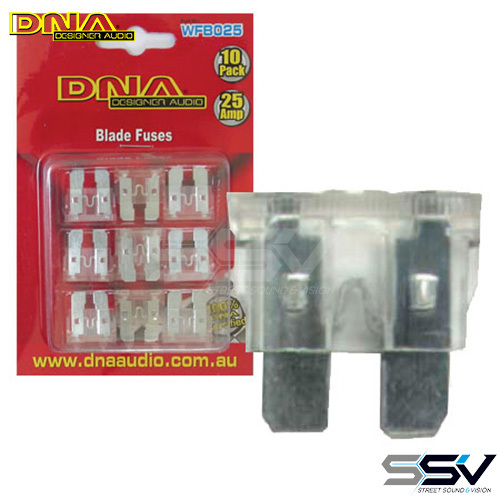 DNA WFB025 25 Amp Blade Fuse - 10 Pack