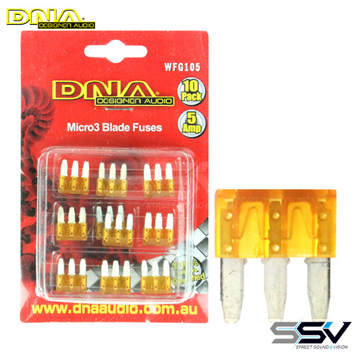 DNA WFG105 5 Amp Micro3 Fuse - 10 Pack