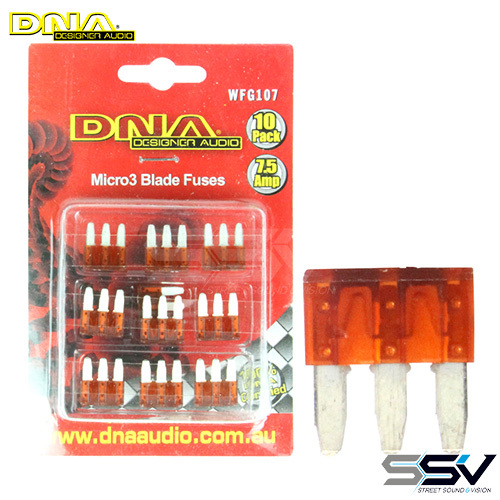 DNA WFG107 7.5 Amp Micro3 Fuse - 10 Pack