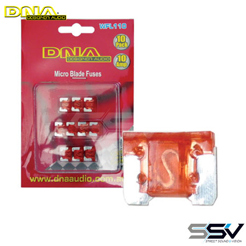 DNA WFL110 10 Amp Micro Blade Fuse - 10 Pack