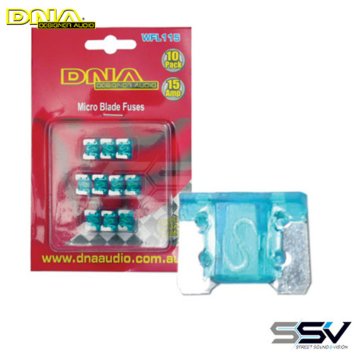 DNA WFL115 15 Amp Micro Blade Fuse - 10 Pack