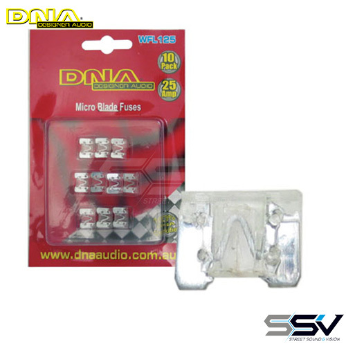 DNA WFL125 25 Amp Micro Blade Fuse - 10 Pack