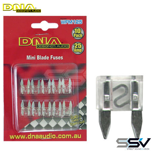 DNA WFM125 25 Amp Mini Blade Fuse - 10 Pack