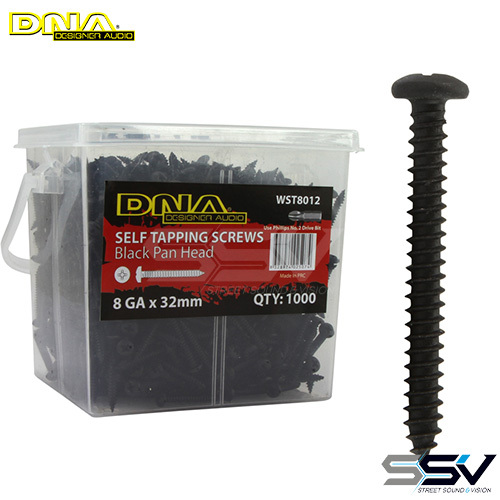 DNA WST8012 32mm Self Tapper Screws 8G 1000 Pk Black