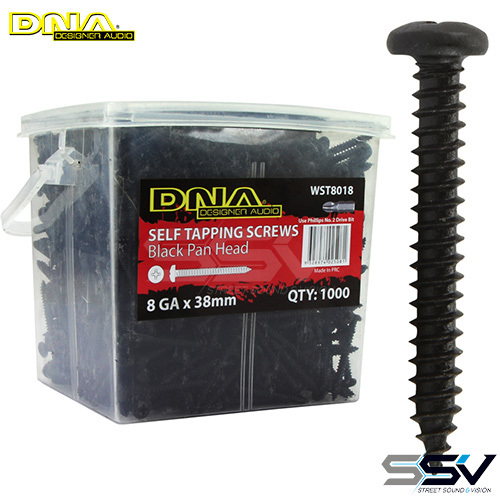 DNA WST8018 38mm Self Tapper Screws 8G 1000 Pk Black