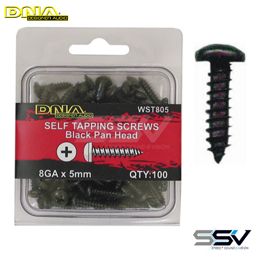 DNA WST805 16mm Self Tapper Screws 8G 100 Pk Black