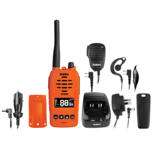 Uniden XTRAK 50-O 5 Watt Waterproof UHF Handheld Radio