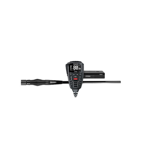 UNIDEN XTRAK 80 Offroad Pack Smart UHF Radio with Large OLED Display and ATX970S Heavy Duty Antenna